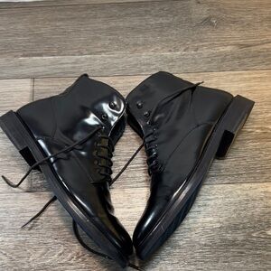 Giotto Firenze Men's Black Leather Boots size 41 (s270)